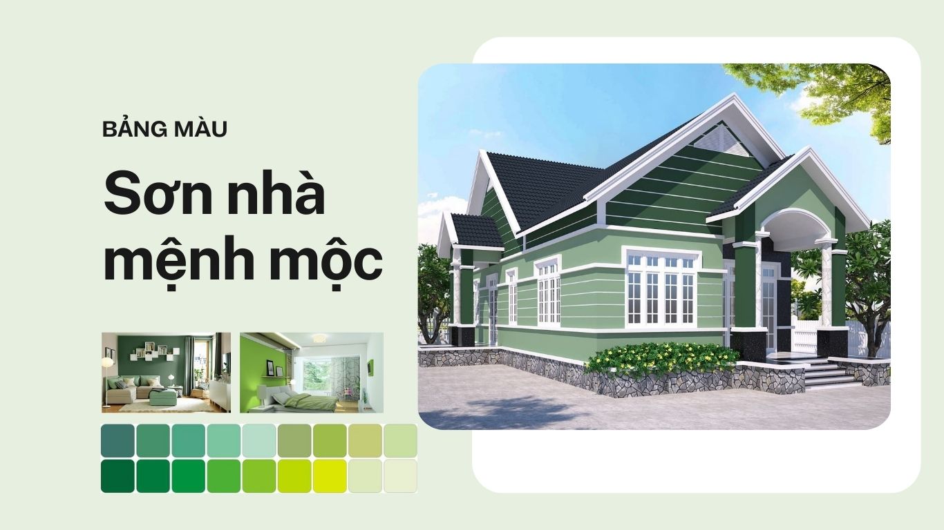 Mệnh Mộc sơn nhà màu gì?