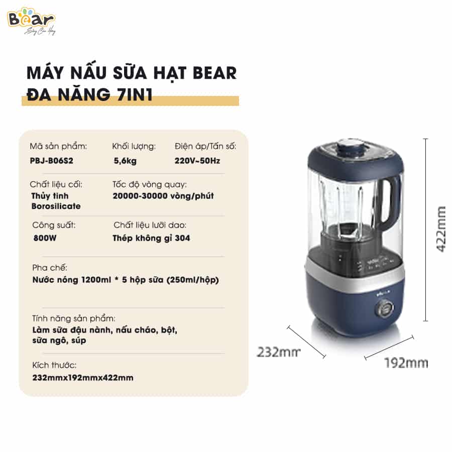 Vì sao nên chọn máy làm sữa hạt bear? bear
