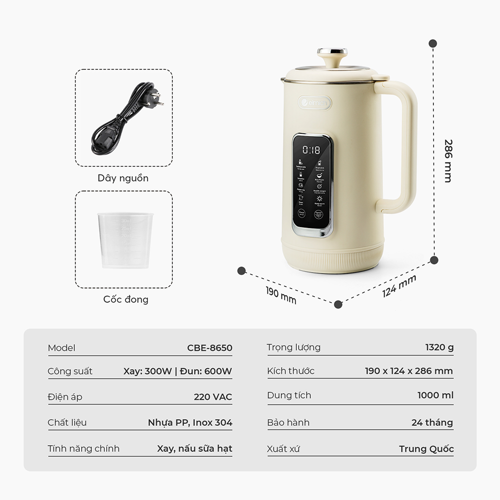 Máy làm sữa hạt Elmich CBE-8650