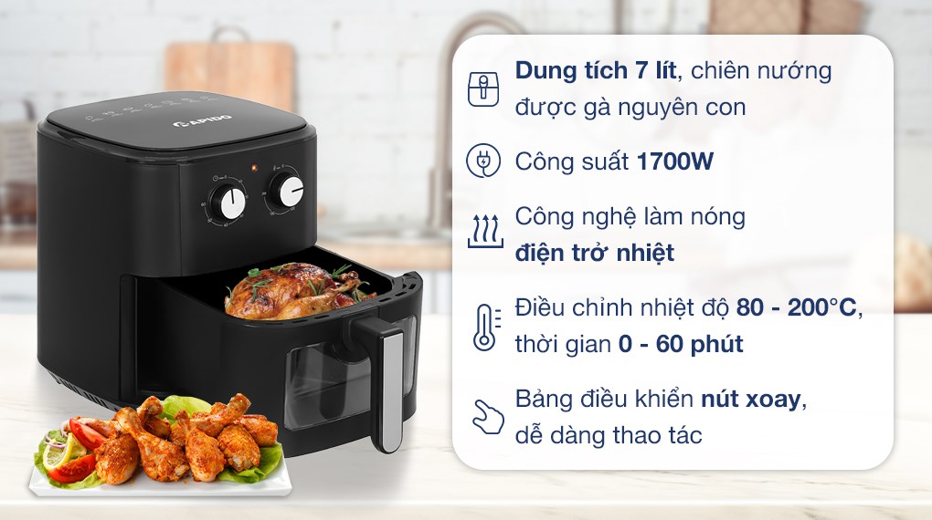 Nồi chiên không dầu Rapido Smart-7.0M 7 lít