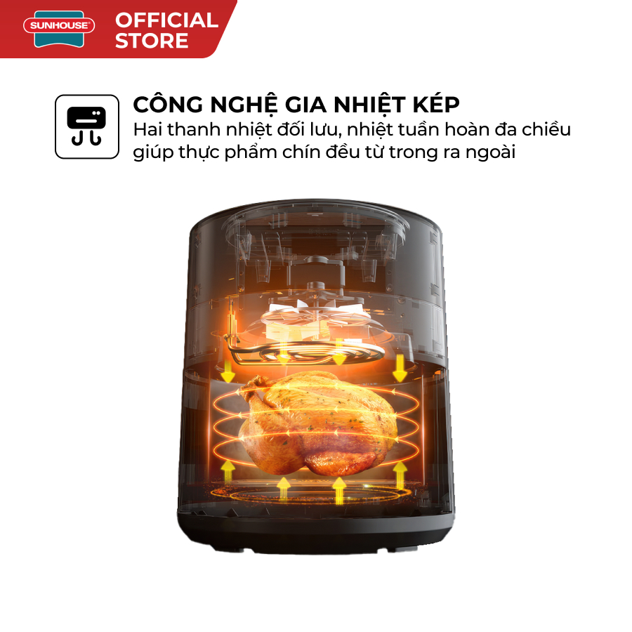Nồi chiên không dầu Sunhouse Mama SHD4092 6.5 lít