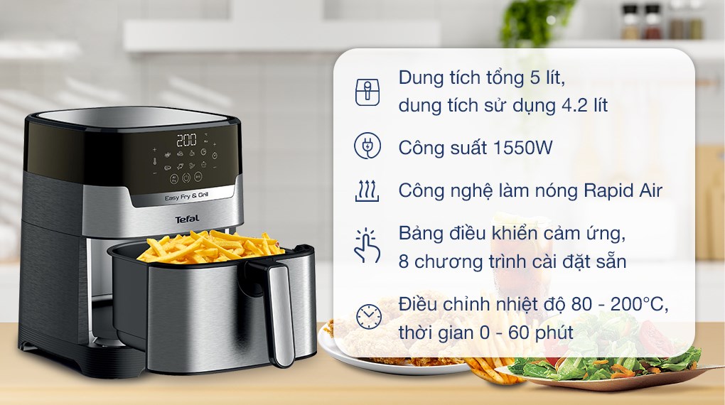 Nồi chiên không dầu Tefal EY505D15 4.2 lít