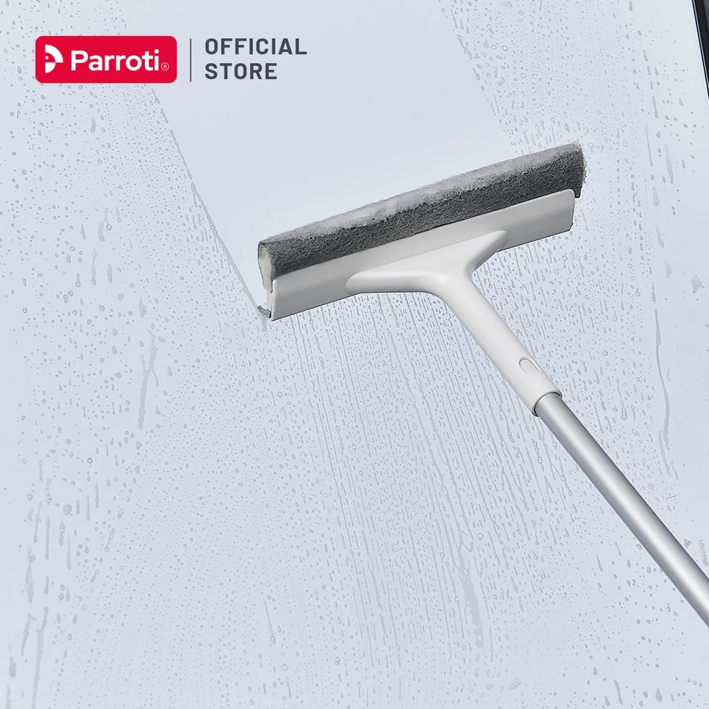 Cây lau kính thông minh, gạt chùi kính đa năng 2 đầu trong 1, cán tăng giảm chiều dài Parroti Shiny - SN01