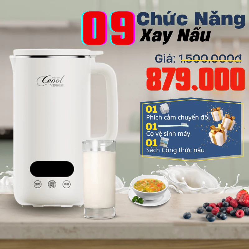 Máy làm sữa hạt đa năng Ceool - Dung tích 1L