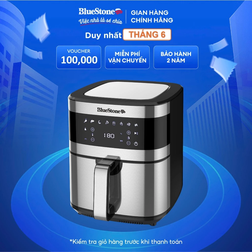 Nồi Chiên Không Dầu Điện Tử BlueStone AFB-5885 - 6,5 Lít - 1500W