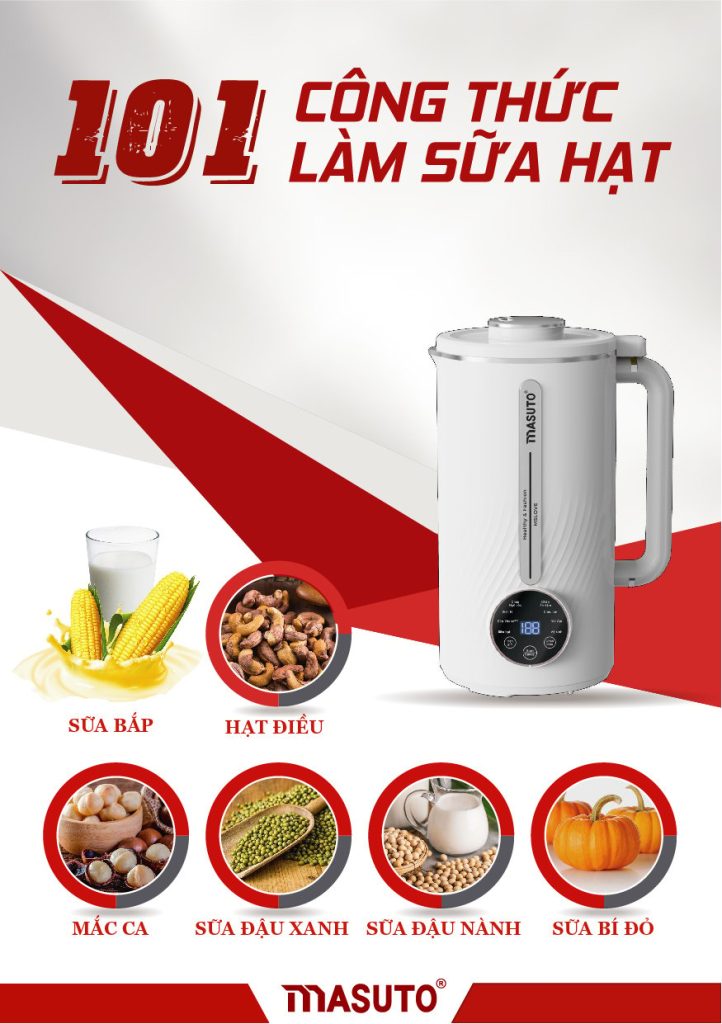 101+ công thức làm sữa hạt bằng máy
