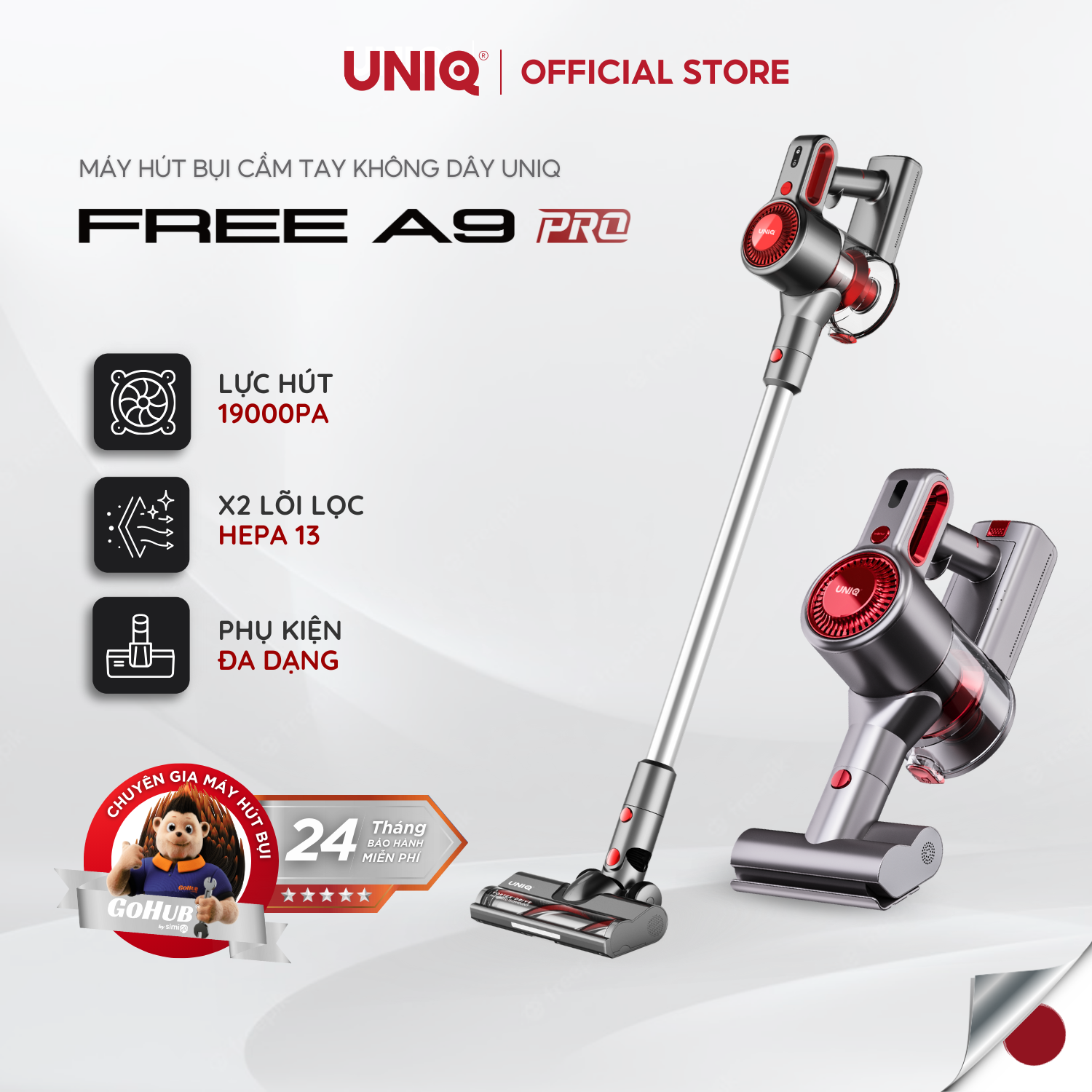 Máy hút bụi cầm tay không dây UNIQ Free A9 Pro