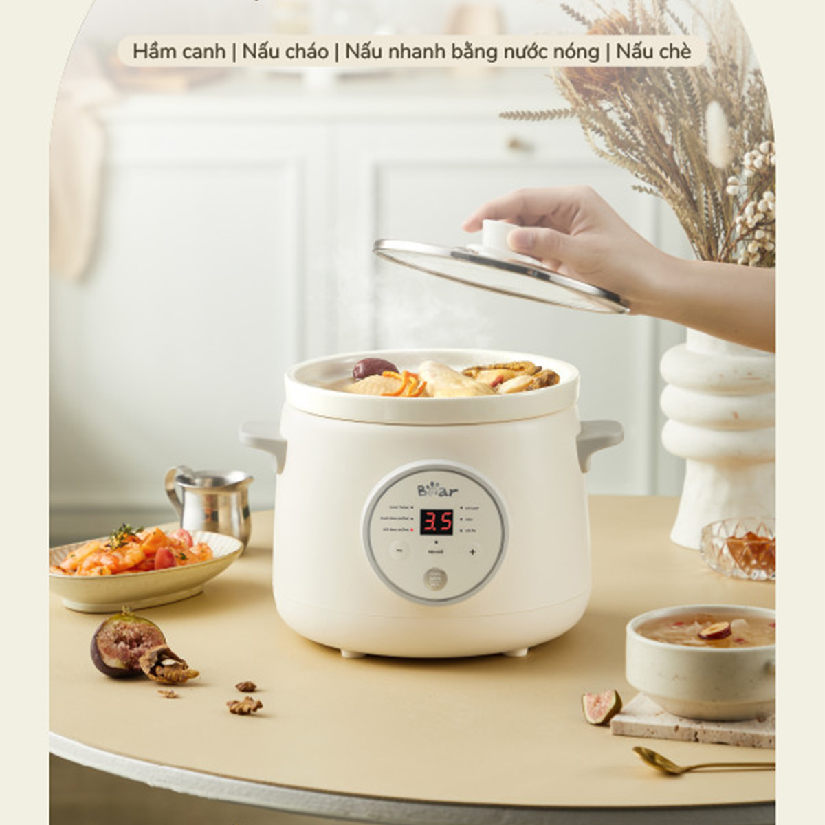 Nồi nấu chậm Bear 1,5L SB-NNC15