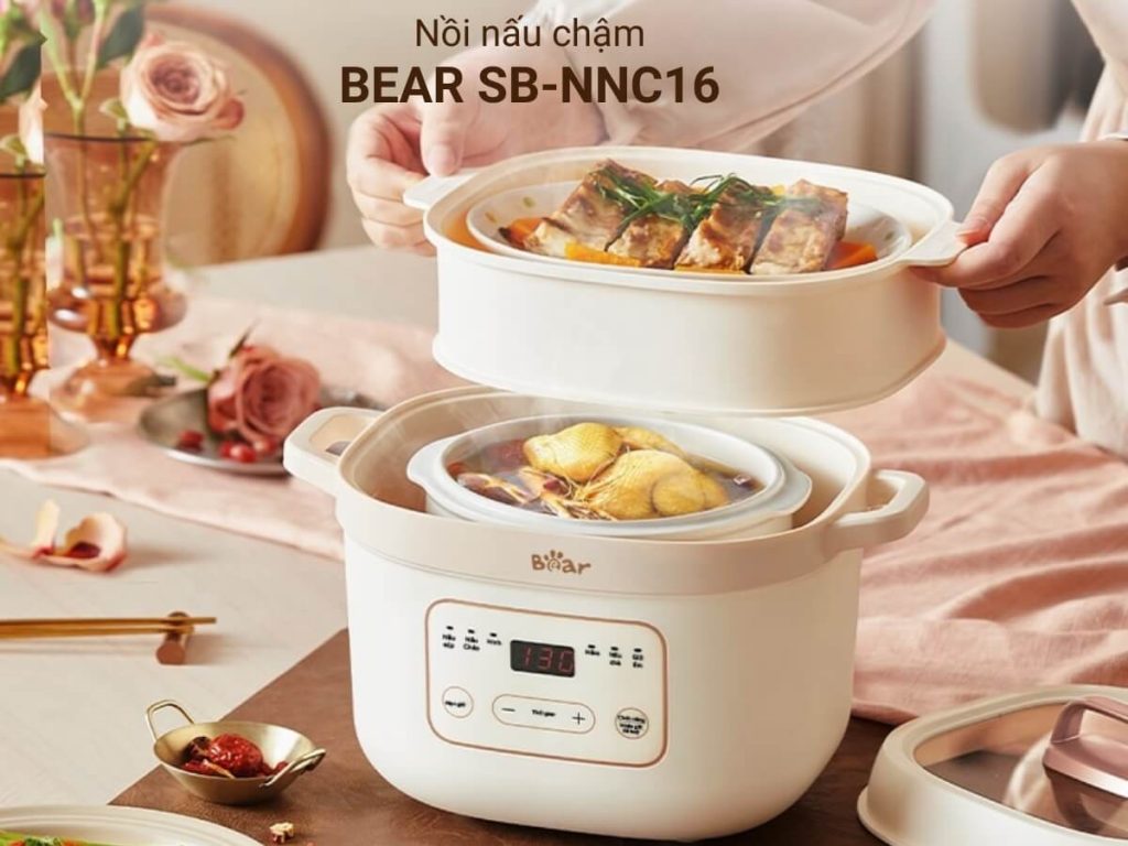 nồi nấu cháo chậm Bear