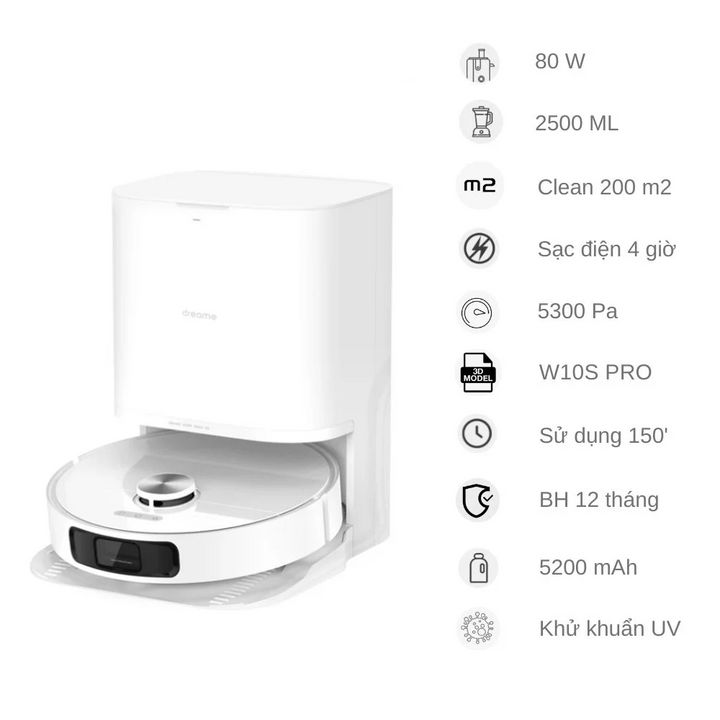Công nghệ hút bụi và cảm biến của robot hút bụi Dreame
